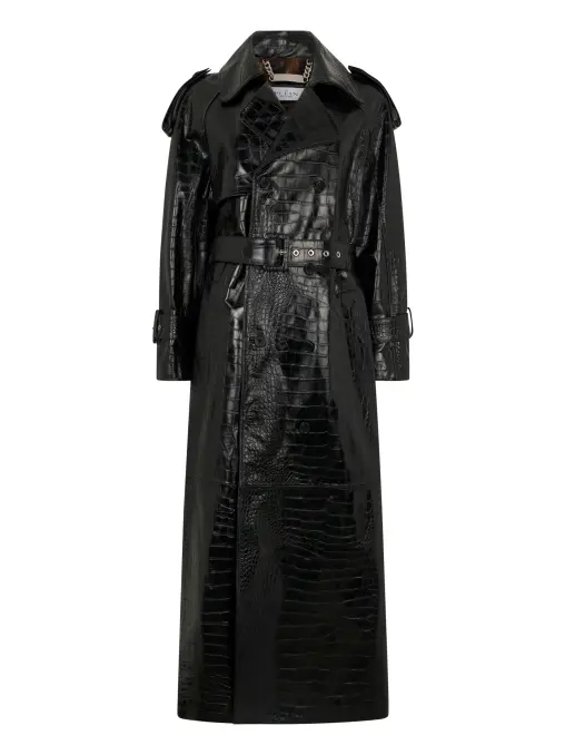 Плащ кожаный PHILIPP PLEIN