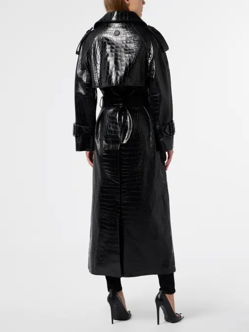 Плащ кожаный PHILIPP PLEIN
