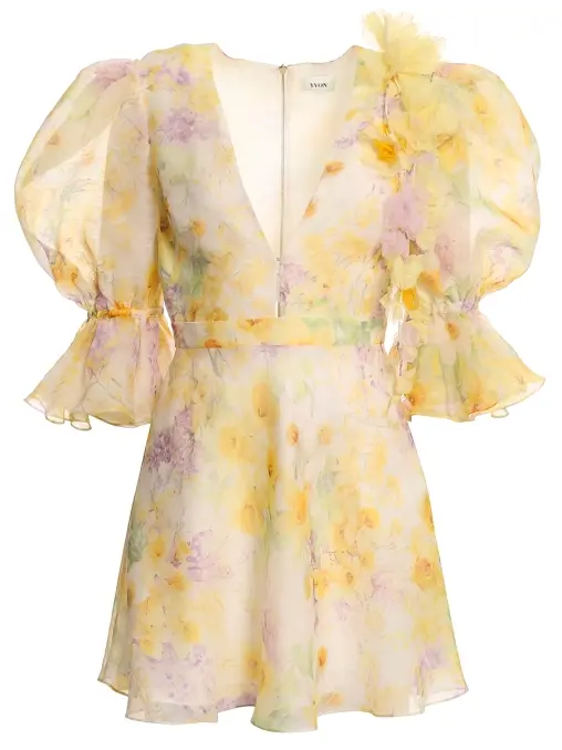 Платье из шелка и льна YVON