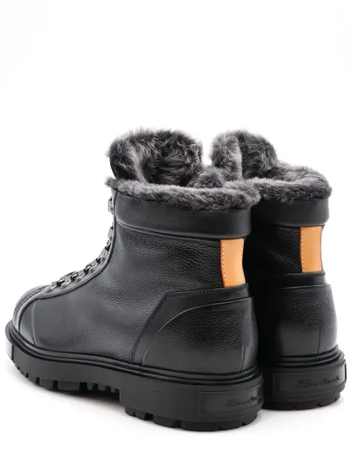 Ботинки кожаные на меху SANTONI