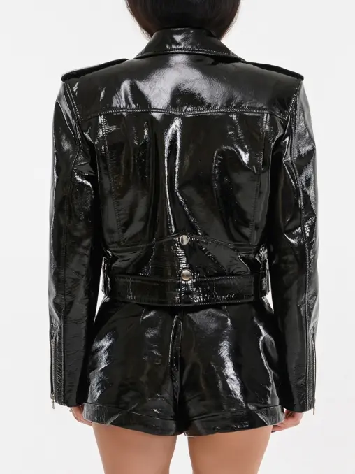 Куртка кожаная лаковая ELJACKET
