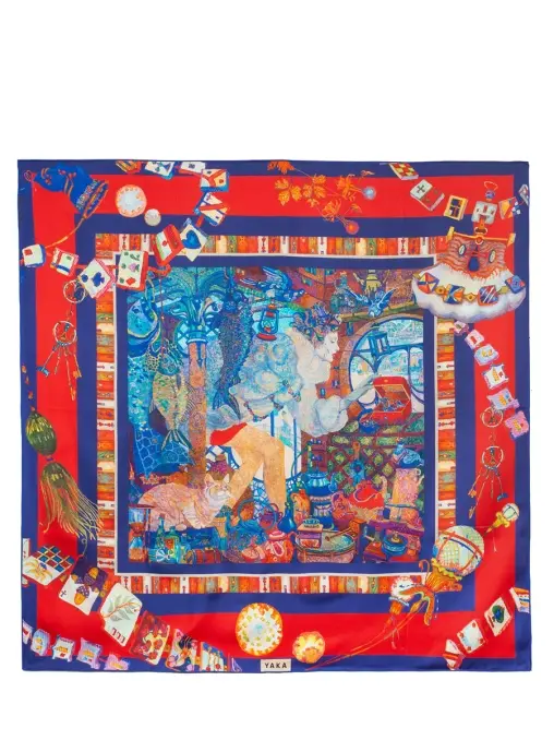 Платок шелковый «Клад на чердаке» (Treasure) YAKA
