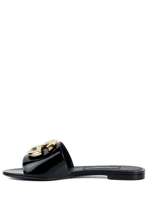 Шлепанцы кожаные DOLCE & GABBANA