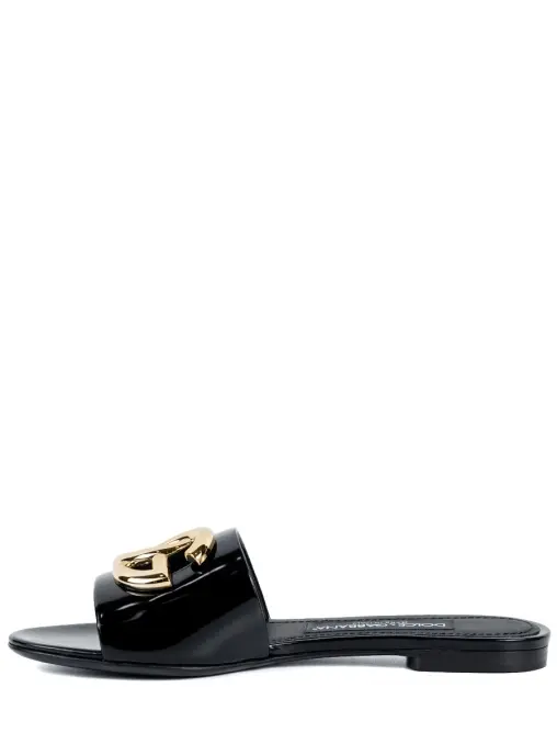 Шлепанцы кожаные DOLCE & GABBANA