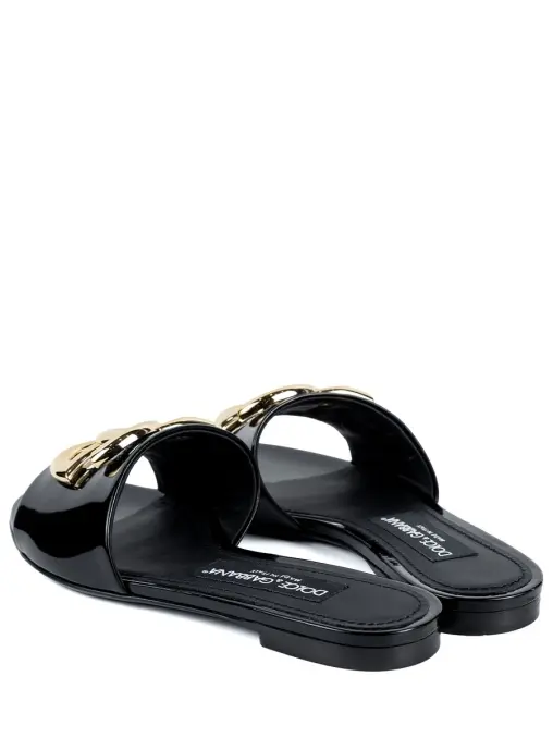 Шлепанцы кожаные DOLCE & GABBANA