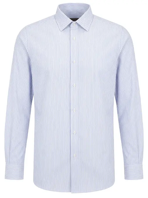 Рубашка Slim Fit из хлопка и льна STILE LATINO