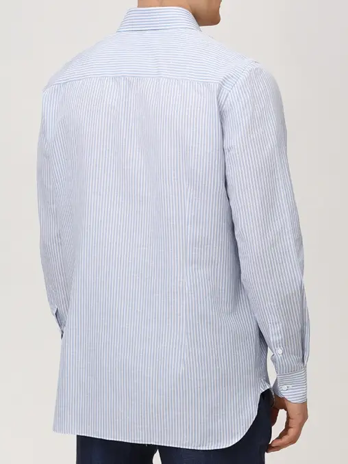 Рубашка Slim Fit из хлопка и льна STILE LATINO
