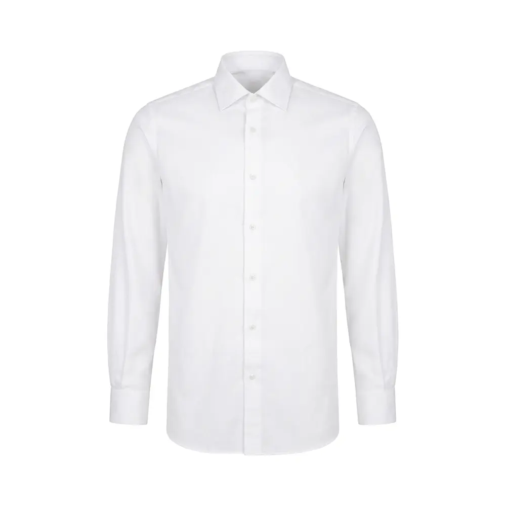 Рубашка Slim Fit из хлопка и льна