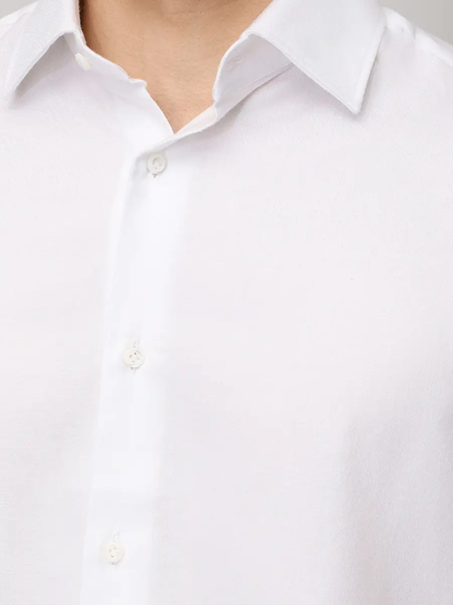 Рубашка Slim Fit из хлопка и льна