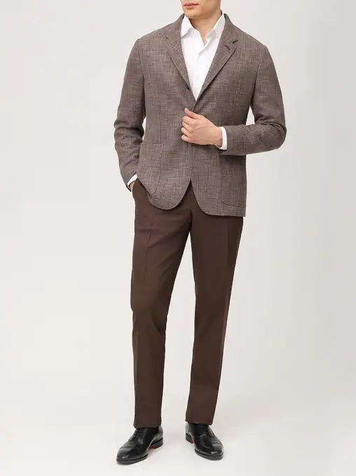 Пиджак из хлопка и шерсти CANALI