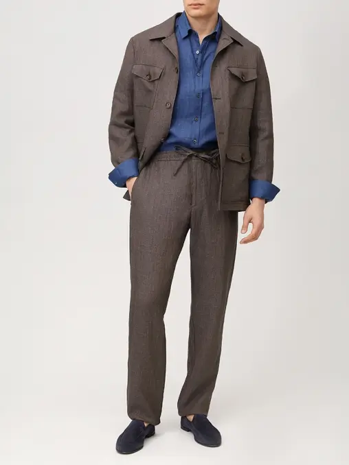 Рубашка Regular Fit льняная CANALI