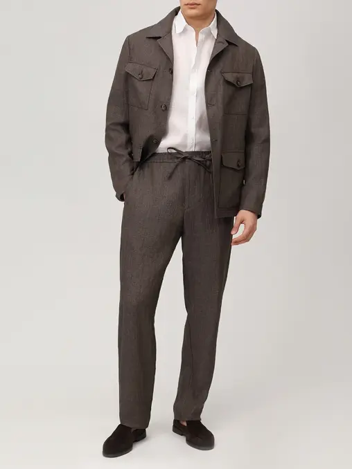 Рубашка Regular Fit льняная CANALI