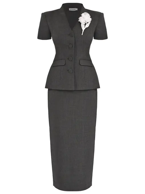 Платье однотонное SELF-PORTRAIT