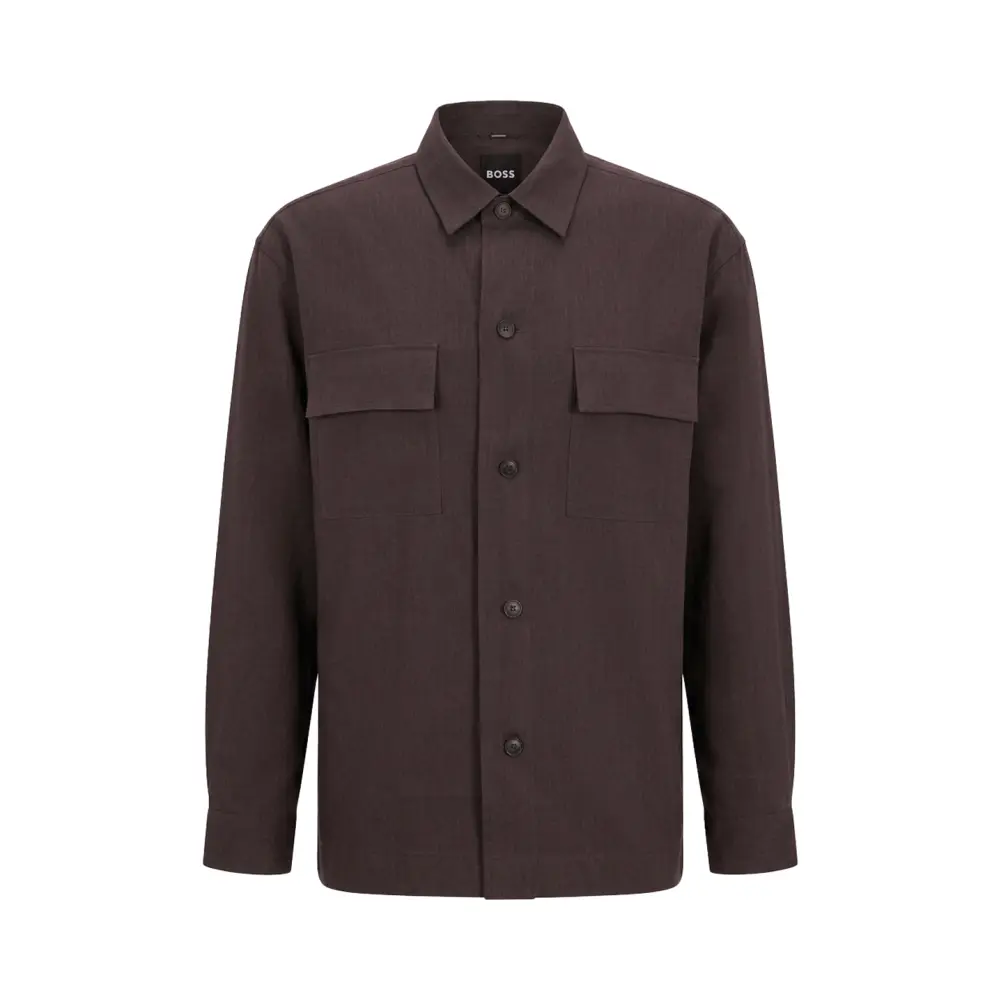 Рубашка Regular Fit изо льна и вискозы