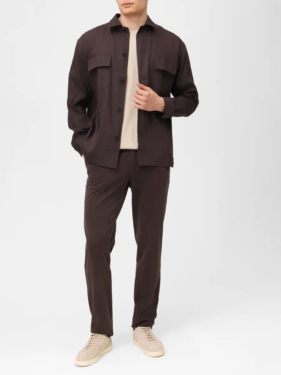 Рубашка Regular Fit изо льна и вискозы