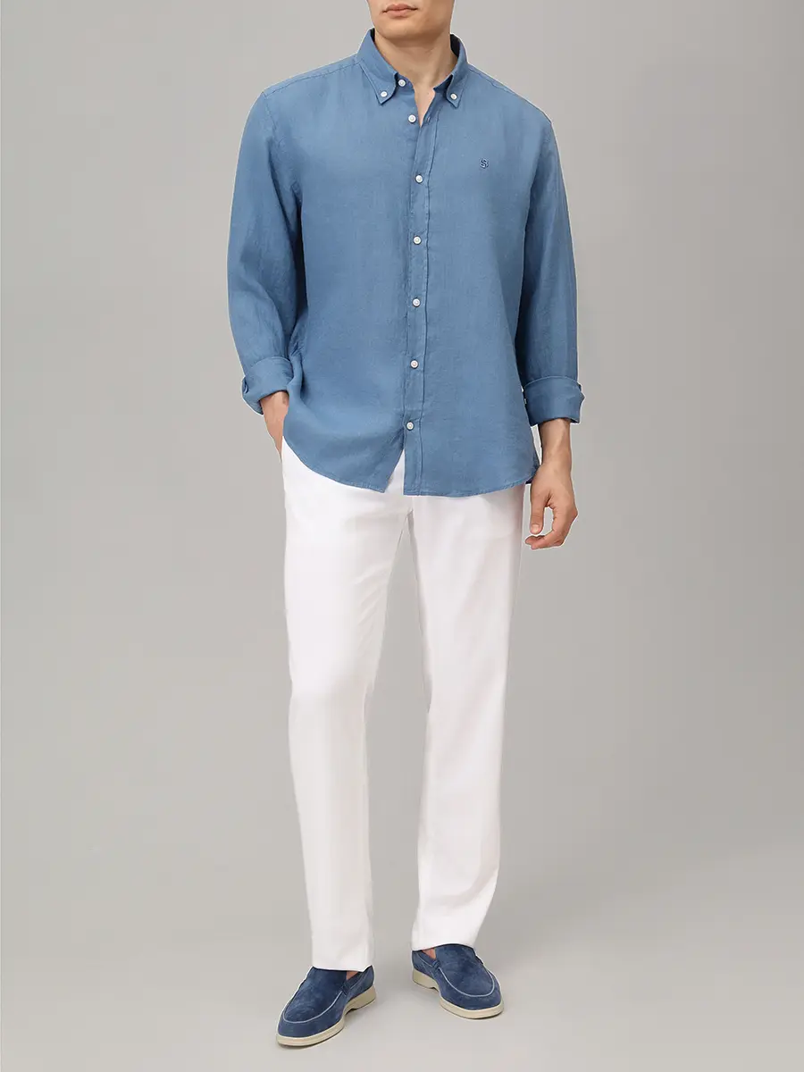 Рубашка Regular Fit льняная