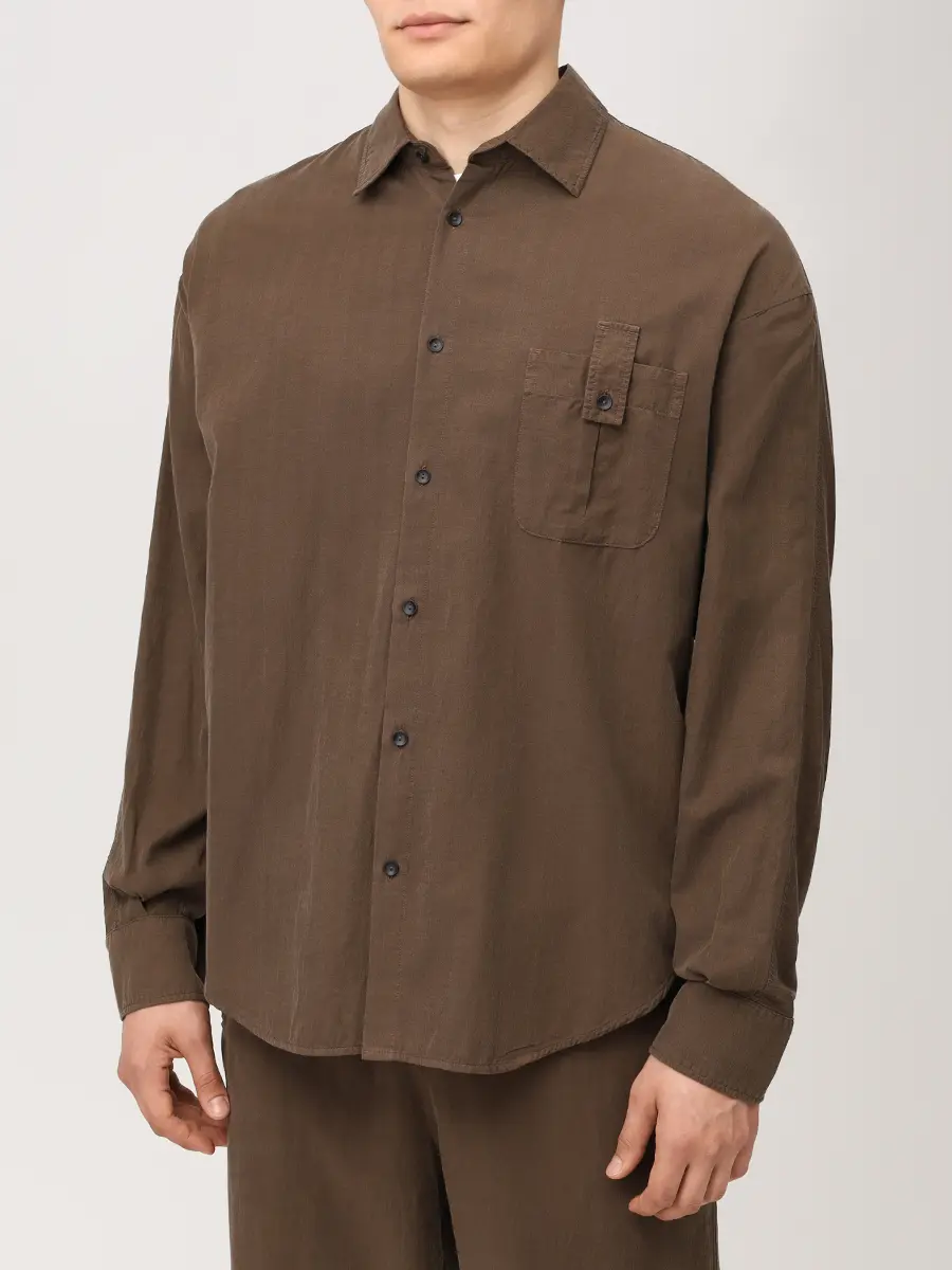 Рубашка Regular Fit однотонная