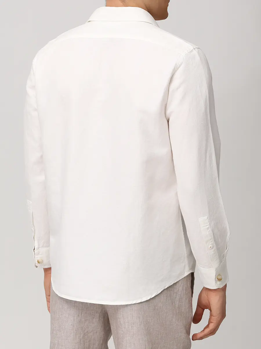 Рубашка Regular Fit изо льна и хлопка