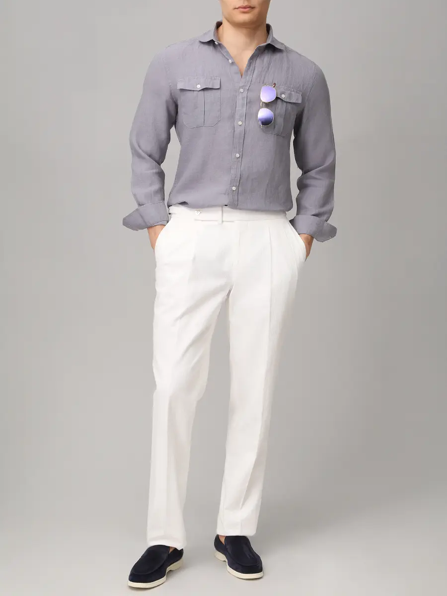 Рубашка Slim Fit льняная