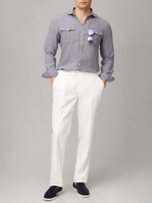 Рубашка Slim Fit льняная PAUL TAYLOR