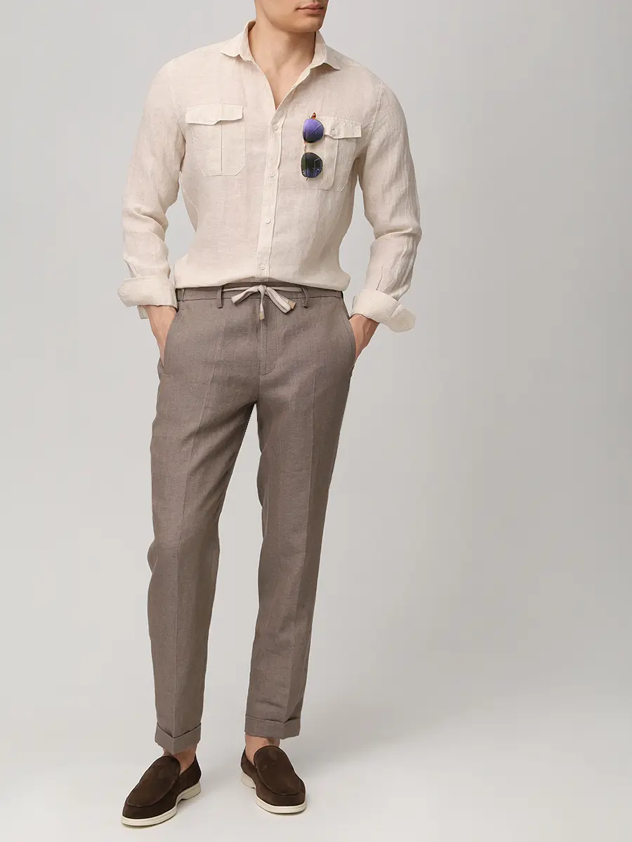 Рубашка Slim Fit льняная