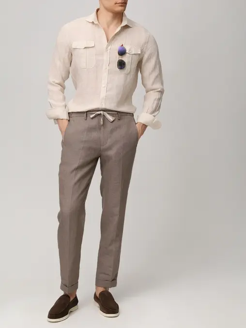 Рубашка Slim Fit льняная PAUL TAYLOR