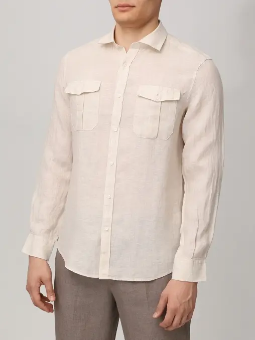 Рубашка Slim Fit льняная PAUL TAYLOR