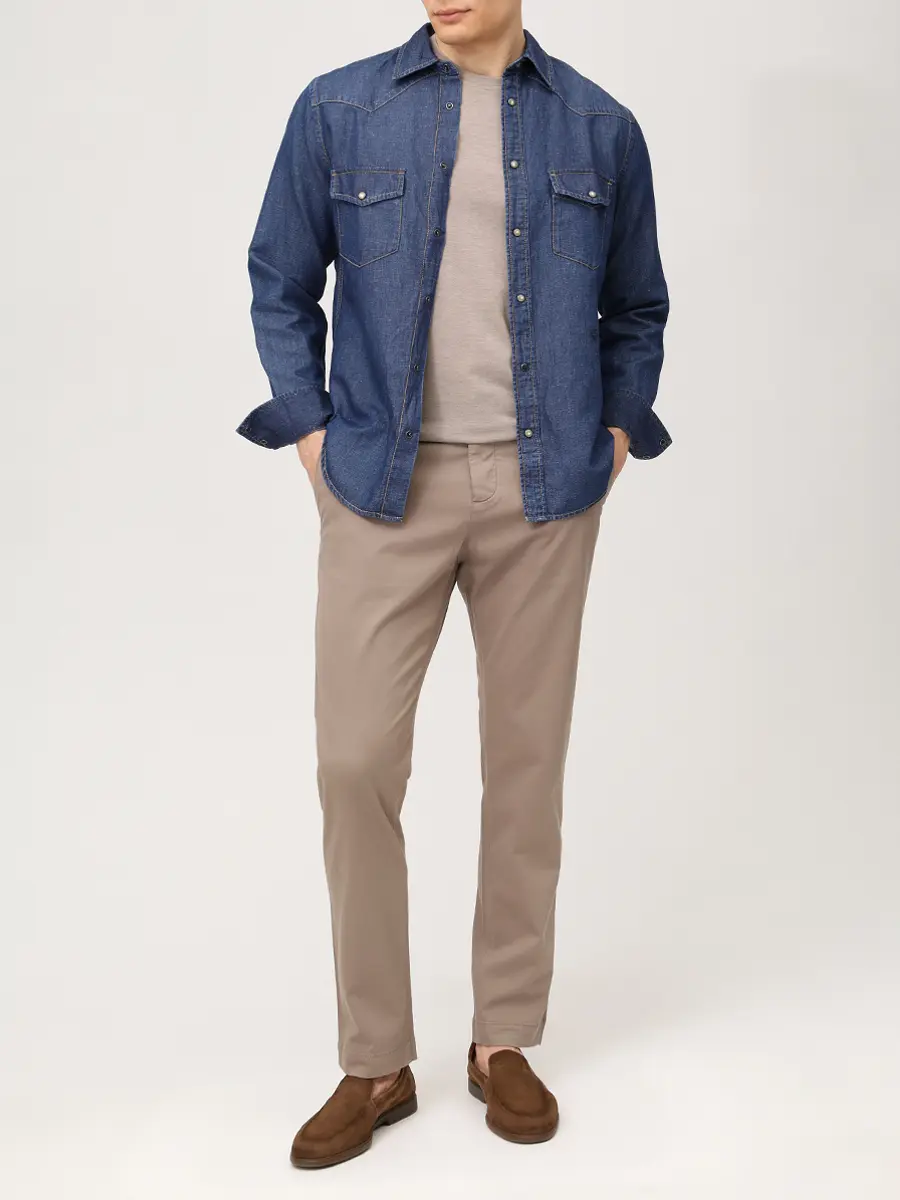Рубашка Regular Fit джинсовая