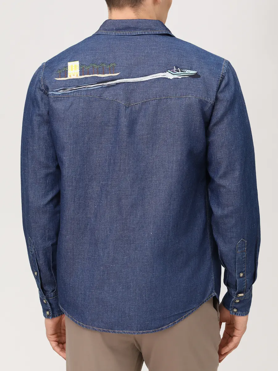 Рубашка Regular Fit джинсовая
