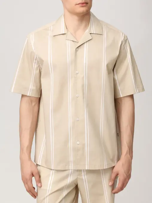 Рубашка Relaxed Fit хлопковая BOSS