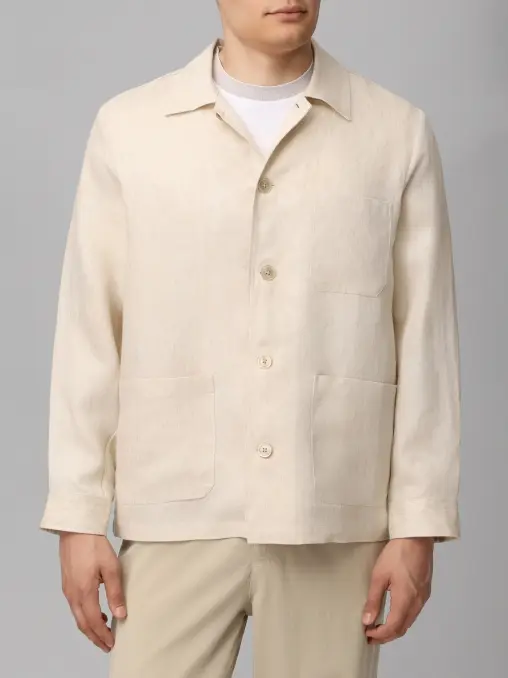 Рубашка Regular Fit льняная BOSS