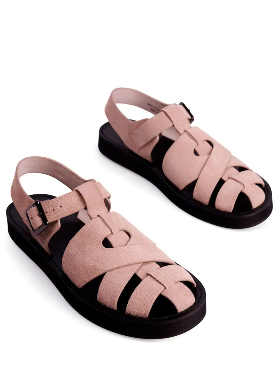 Сандалии кожаные