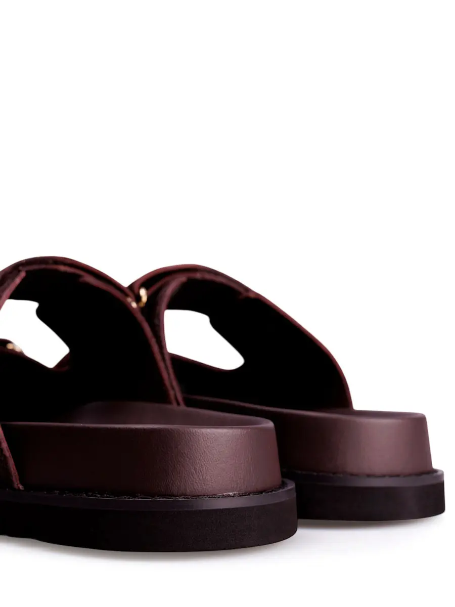 Шлепанцы кожаные