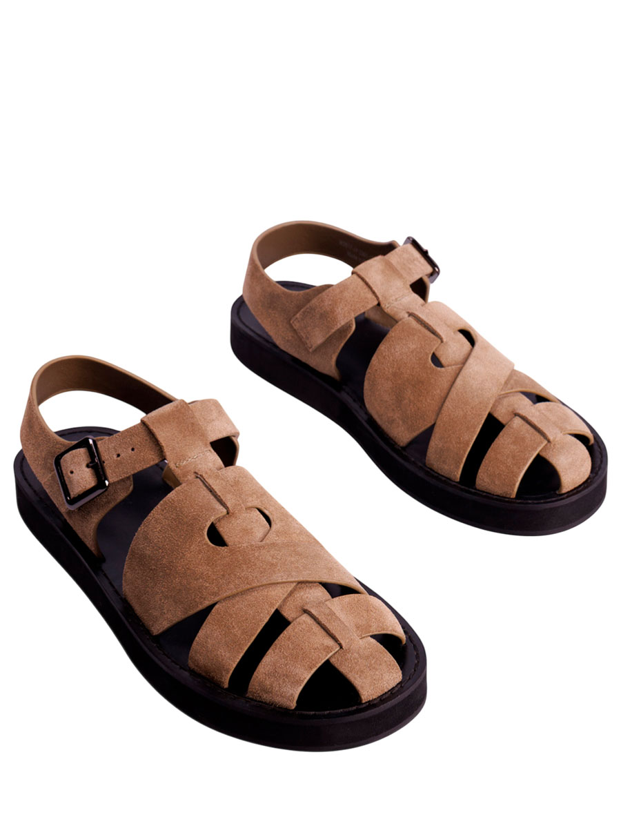 Сандалии кожаные