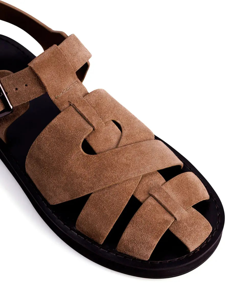 Сандалии кожаные