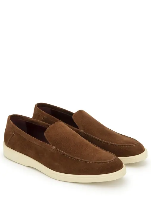 Лоферы из нубука BARDINI