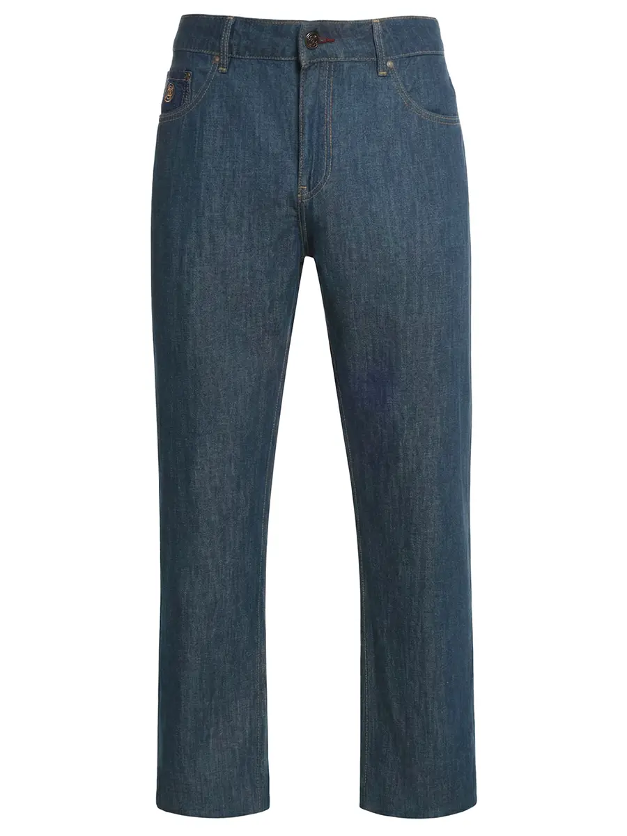 Джинсы изо льна и хлопка