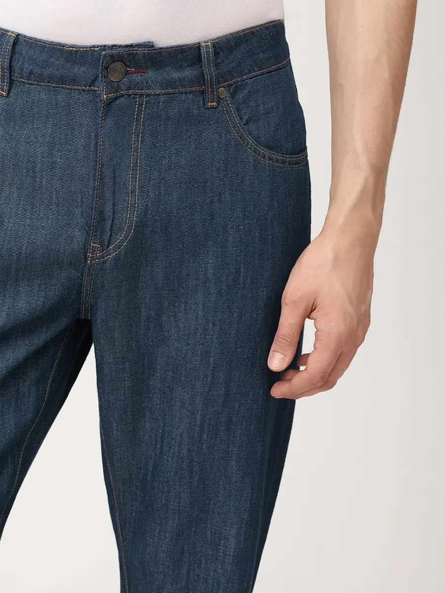 Джинсы изо льна и хлопка