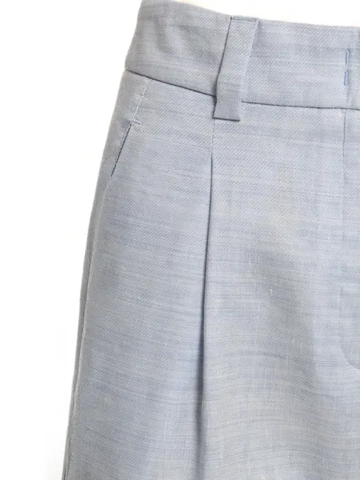 Брюки из льна и шерсти PESERICO