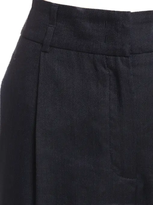 Брюки из льна и шерсти PESERICO