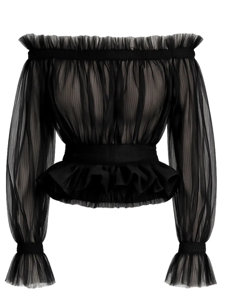 Блуза однотонная