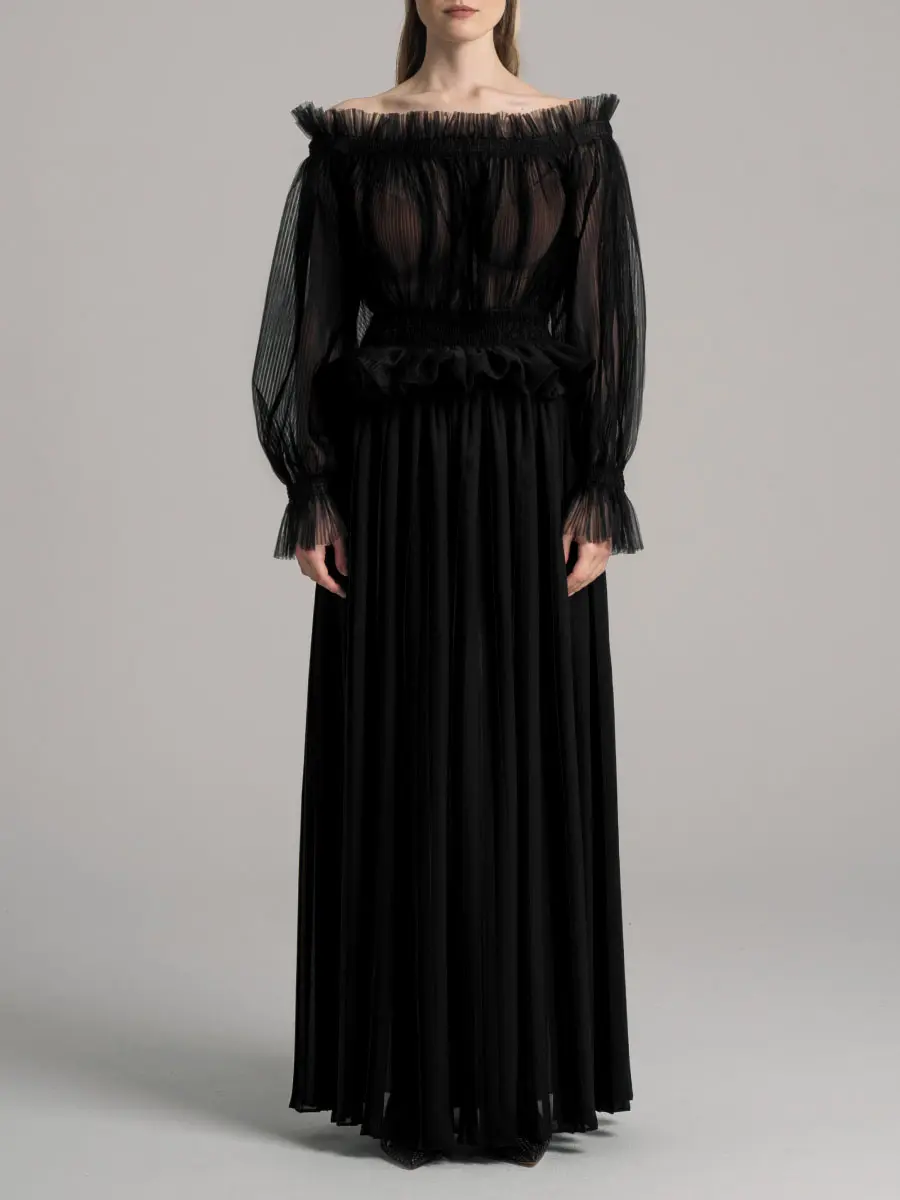 Блуза однотонная