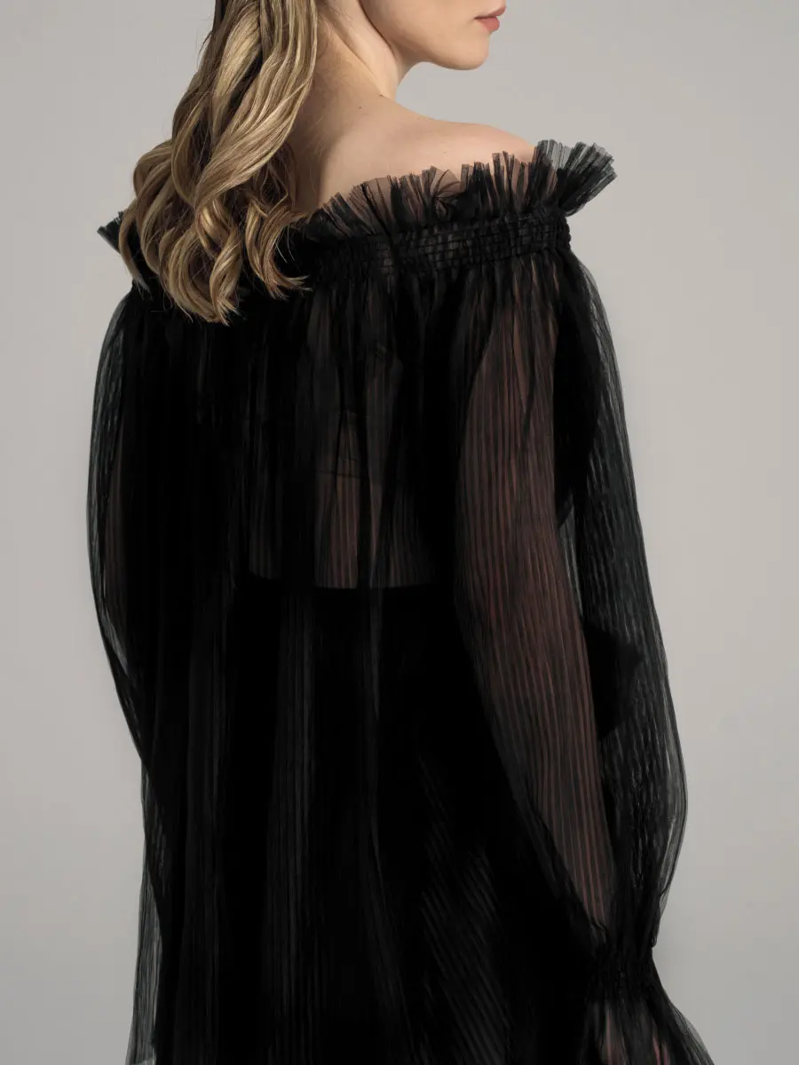 Блуза однотонная