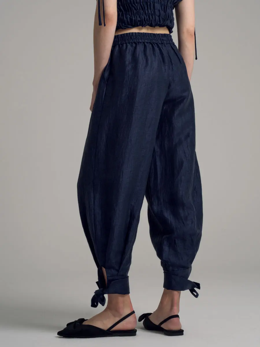 Брюки льняные