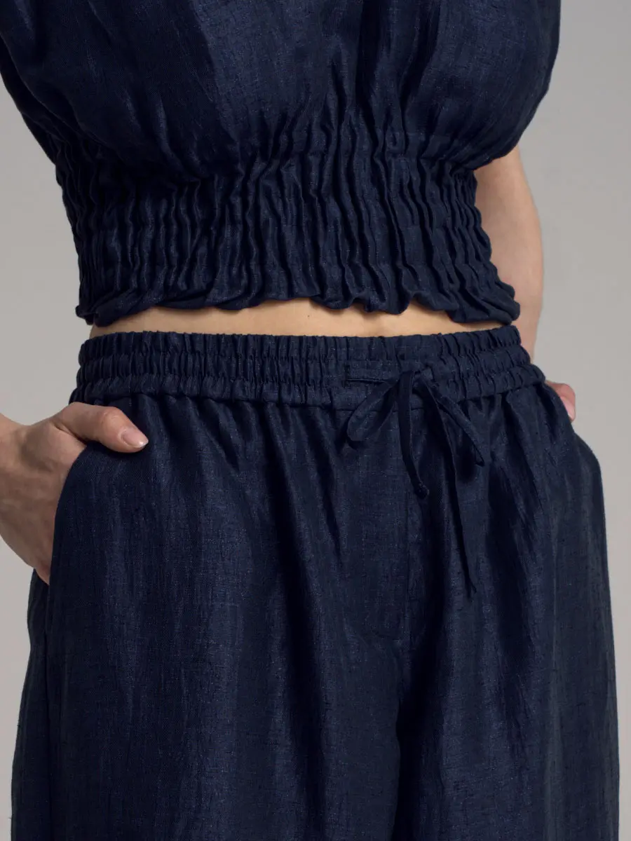 Брюки льняные