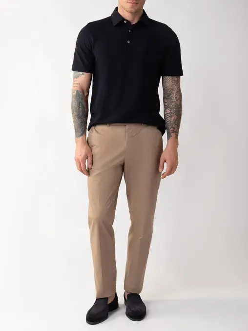 Поло хлопковое ZEGNA
