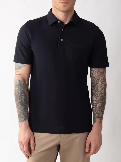 Поло хлопковое ZEGNA