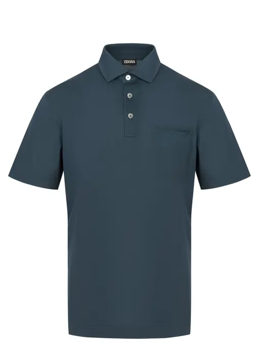 Поло хлопковое ZEGNA