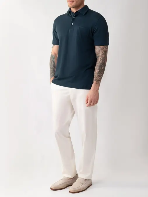 Поло хлопковое ZEGNA