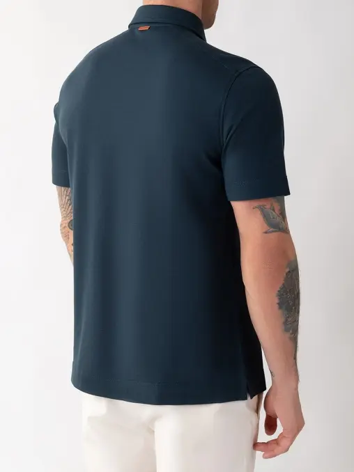 Поло хлопковое ZEGNA